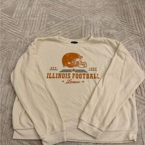 Dry Goods Cream Illinois Football Sweatshirt